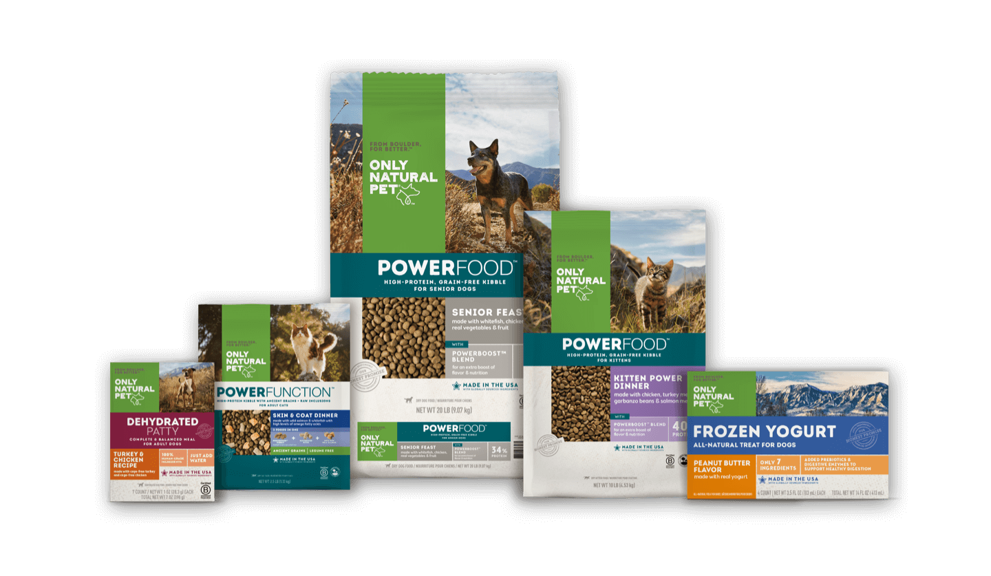 pet food packaging redesign for Only Natural Pet